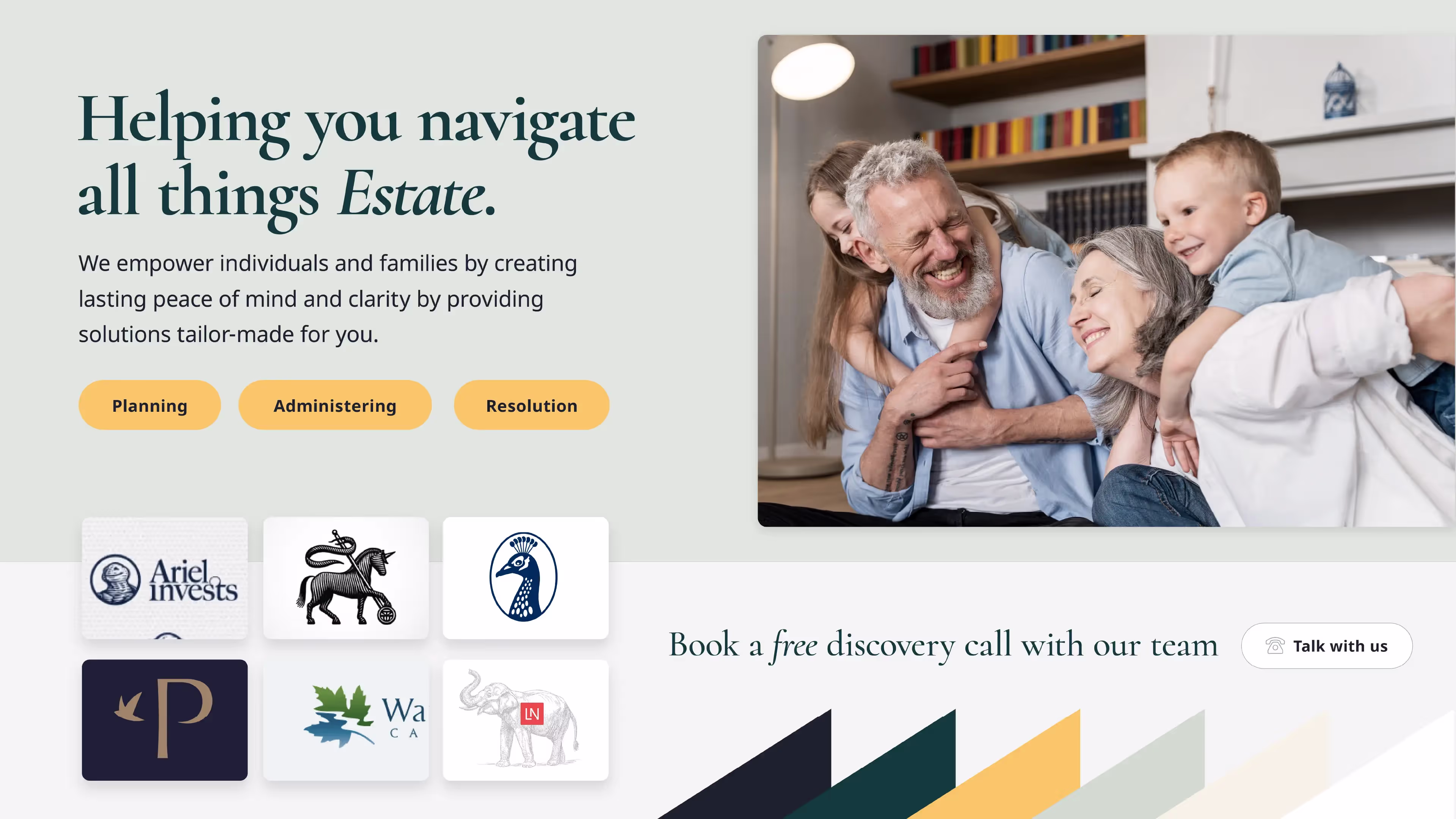 the stylescape used to help situate the visual identity of Scharf Estate Law.